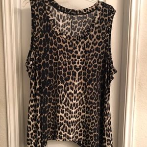 3x Avon Plus Size Sleeveless leopard blouse top